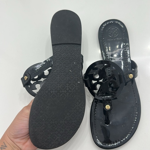 Tory Burch Miller black patent sandals - size 9. No box included. - Picture 2 of 6